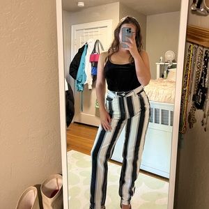 Black and white striped mom jeans urban outfitters, bdg